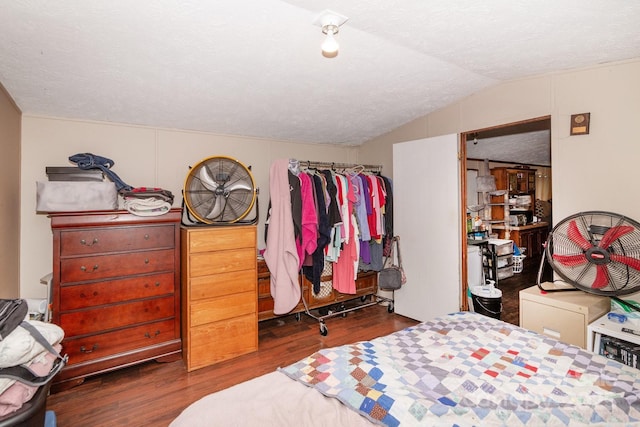 401 Webb Church Rd, Ellenboro, NC 28040 - bedroom featuring wood finished floors and vaulted ceiling