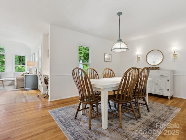 6934 Loretta Pl, Charlotte, NC 28215 - dining space with light wood-type flooring and baseboards