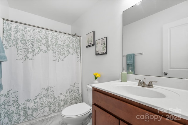 3735 Ernie Dr, Charlotte, NC 28269 - bathroom featuring vanity and marble look tile flooring