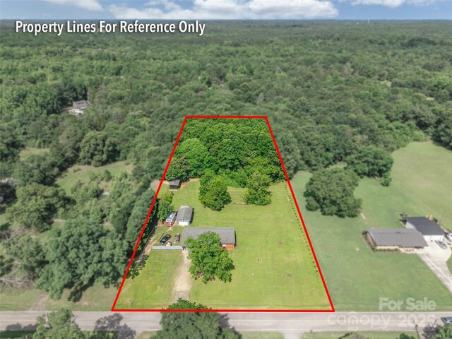 1145 Craigbrow Cir, Chester, SC 29706 - aerial overview of property's location with a heavily wooded area and property parcel outlined