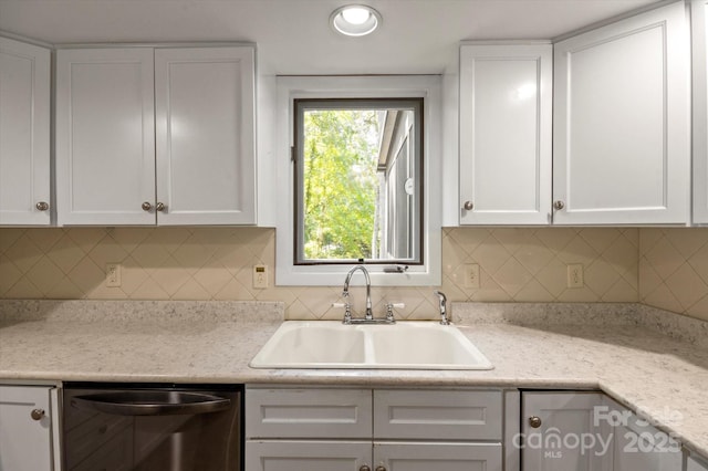 55 Diamond Ridge Ln, Columbus, NC 28722 - kitchen with stainless steel dishwasher, white cabinetry, and light countertops