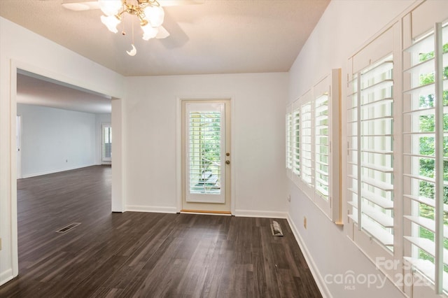 55 Diamond Ridge Ln, Columbus, NC 28722 - entryway featuring dark wood finished floors and ceiling fan