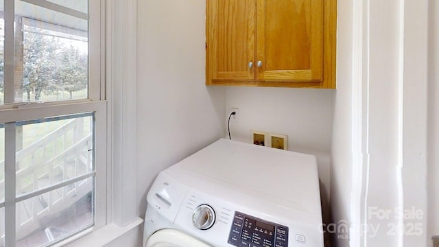 6825 Woodleaf Rd, Woodleaf, NC 27054 - laundry area featuring washer / clothes dryer and cabinet space
