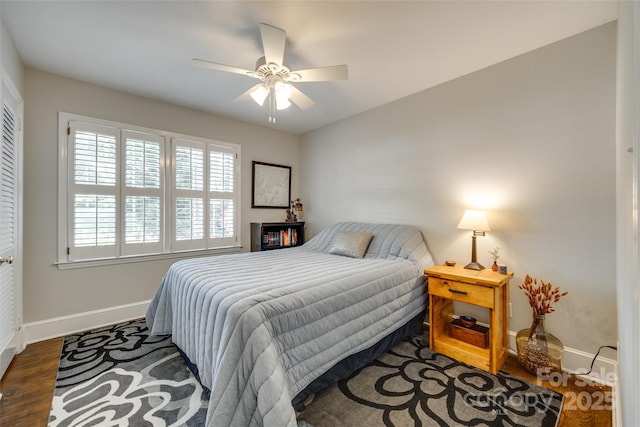 7026 Tabor Ln, Charlotte, NC 28211 - bedroom featuring wood finished floors and ceiling fan