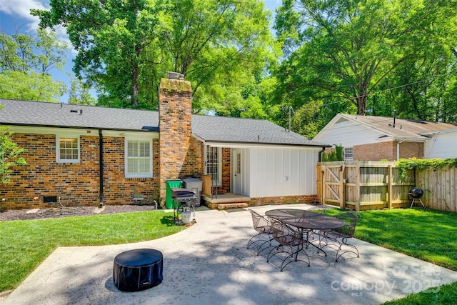 7026 Tabor Ln, Charlotte, NC 28211 - view of patio / terrace featuring an outdoor fire pit and outdoor dining area