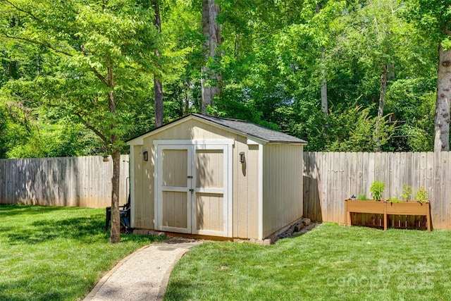 7026 Tabor Ln, Charlotte, NC 28211 - view of shed featuring a fenced backyard
