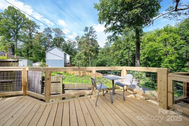 5 Arbutus Rd, Asheville, NC 28805 - deck with view of scattered trees