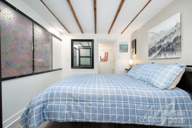 5 Arbutus Rd, Asheville, NC 28805 - bedroom featuring beamed ceiling
