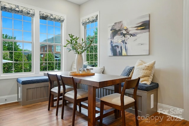 7903 Tottenham Ct, Waxhaw, NC 28173 - dining area with wood finished floors and breakfast area
