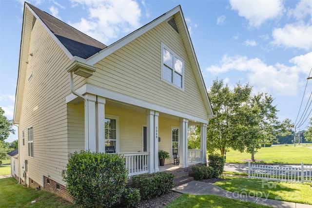 7344 Gilead Rd, Huntersville, NC 28078 - view of front of property featuring covered porch and crawl space