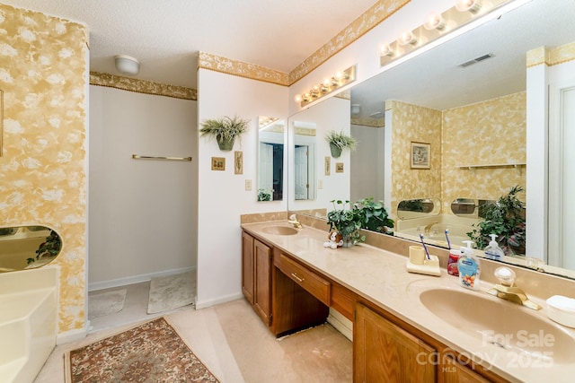8701 Appaloosa Way Ln, Charlotte, NC 28216 - bathroom with a garden tub and double vanity