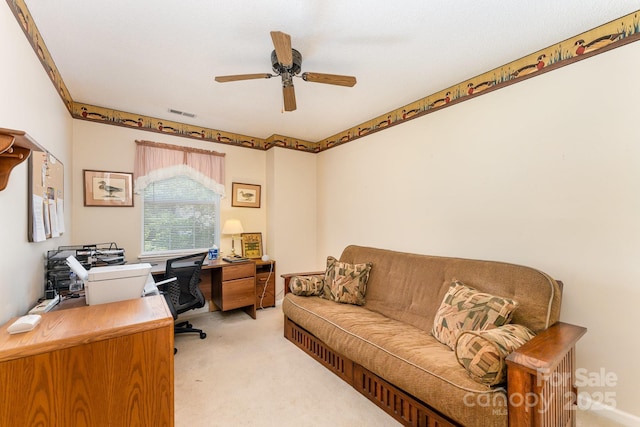 8701 Appaloosa Way Ln, Charlotte, NC 28216 - office space featuring light carpet and ceiling fan