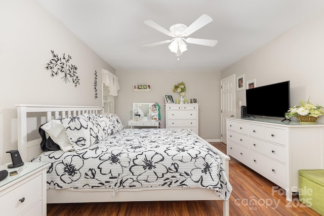 713 Hickory Hill Ct, Gastonia, NC 28054 - bedroom with wood finished floors and ceiling fan