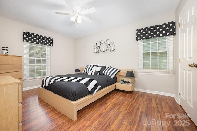 713 Hickory Hill Ct, Gastonia, NC 28054 - bedroom with wood finished floors and a ceiling fan