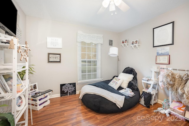713 Hickory Hill Ct, Gastonia, NC 28054 - bedroom with wood finished floors and ceiling fan