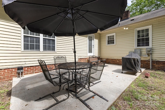 713 Hickory Hill Ct, Gastonia, NC 28054 - view of patio with outdoor dining space and a grill