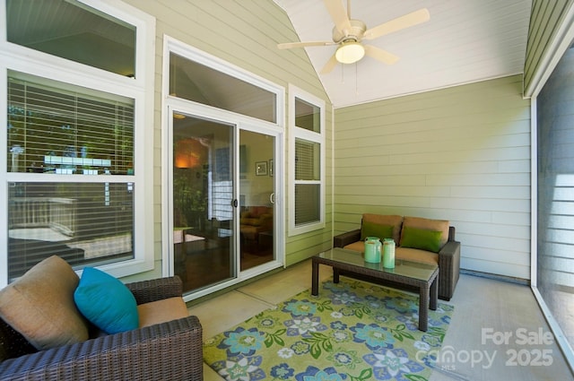 9330 Carneros Creek Rd, Charlotte, NC 28214 - sunroom / solarium featuring a ceiling fan