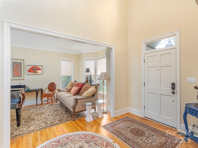 1 Hickory Rdg, Fletcher, NC 28732 - entrance foyer featuring crown molding and wood finished floors