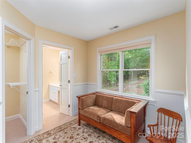 1 Hickory Rdg, Fletcher, NC 28732 - living area with a wainscoted wall and light carpet