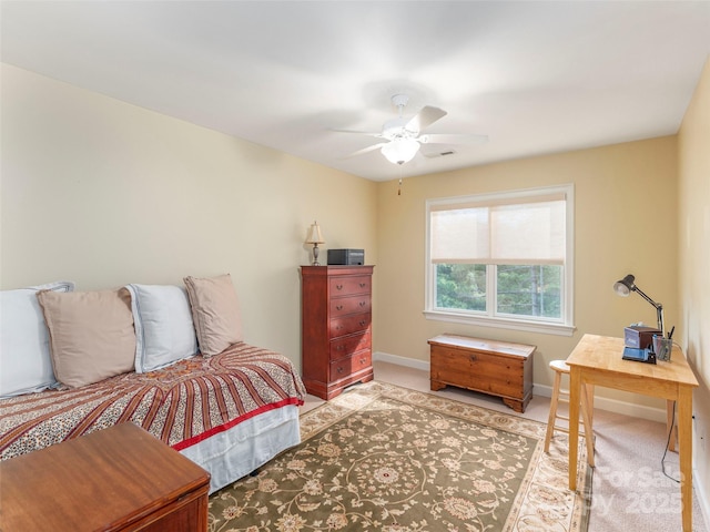1 Hickory Rdg, Fletcher, NC 28732 - bedroom with light colored carpet and a ceiling fan
