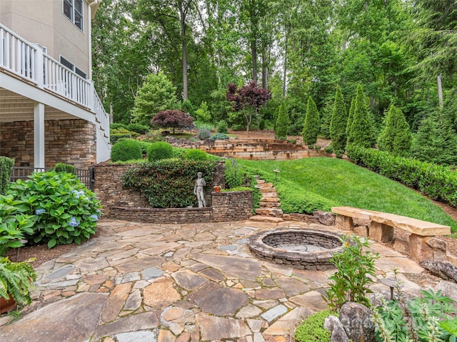 1 Hickory Rdg, Fletcher, NC 28732 - patio / terrace featuring a fire pit and a patio
