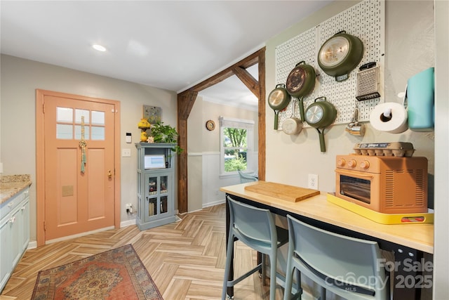 2034 Lanier Ave, Charlotte, NC 28205 - entrance foyer with baseboards and recessed lighting