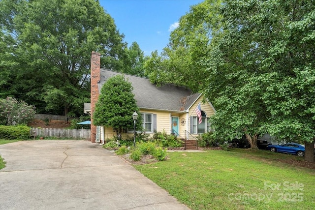 111 Beacon Hills Dr, Gastonia, NC 28056 - view of front of property with concrete driveway and a chimney