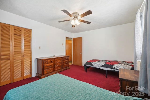 203 Shuping St, Morganton, NC 28655 - carpeted bedroom with a closet and ceiling fan