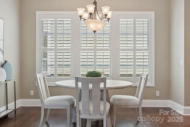 12525 Druids Glen Dr, Pineville, NC 28134 - dining space featuring wood finished floors and a chandelier