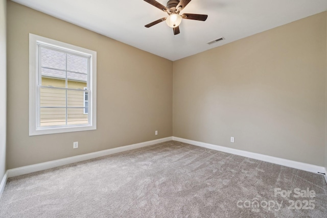 12525 Druids Glen Dr, Pineville, NC 28134 - carpeted spare room with a ceiling fan and baseboards