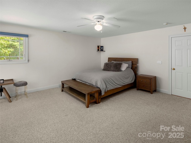 303 S Braeside Ct, Asheville, NC 28803 - bedroom featuring carpet and a ceiling fan