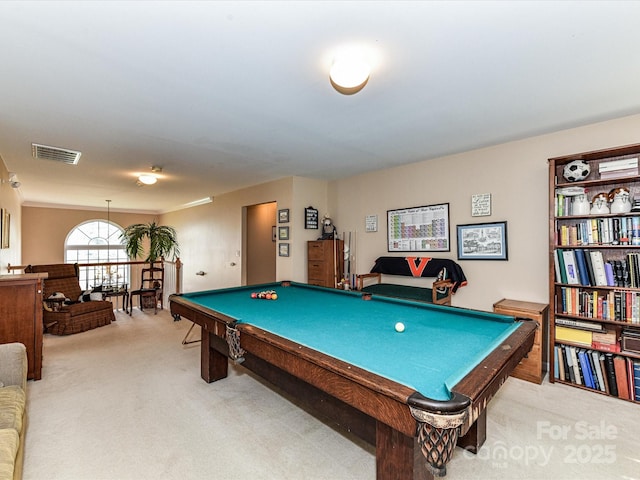 3533 Weddington Ridge Ln, Matthews, NC 28105 - rec room with billiards and carpet