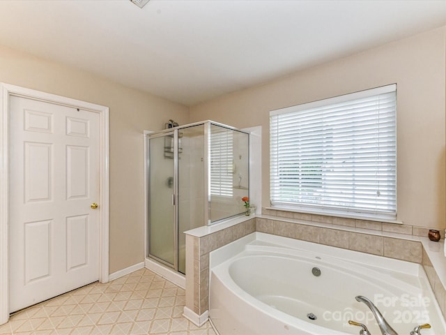 3533 Weddington Ridge Ln, Matthews, NC 28105 - bathroom with a stall shower and a garden tub
