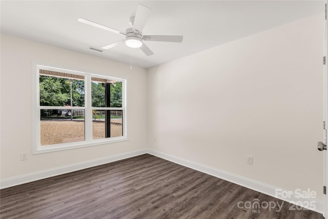 812 Generation Ln, Clover, SC 29710 - spare room featuring dark wood finished floors and a ceiling fan