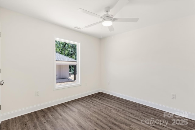 812 Generation Ln, Clover, SC 29710 - empty room with dark wood finished floors and ceiling fan