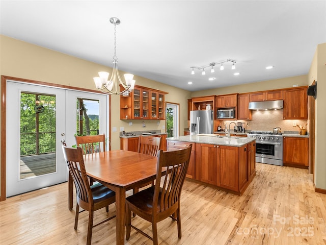 253 Sandy Ln, Brevard, NC 28712 - dining space with a chandelier, healthy amount of natural light, light wood-style floors, and recessed lighting