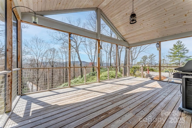253 Sandy Ln, Brevard, NC 28712 - wooden deck with a mountain view