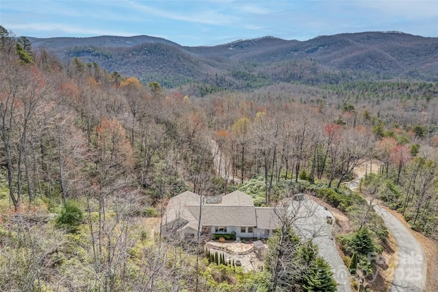 253 Sandy Ln, Brevard, NC 28712 - mountain view featuring a forest