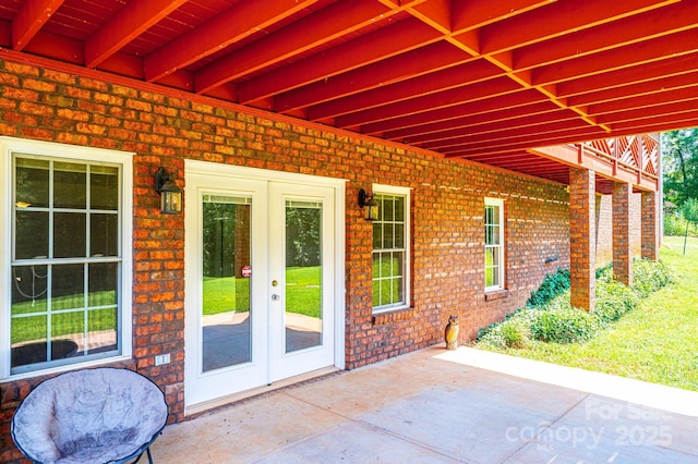4010 Carlton Dr, Claremont, NC 28610 - view of patio featuring french doors