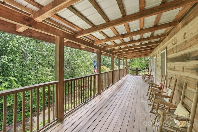 66 Ashlyn Ln, Tryon, NC 28782 - view of wooden deck