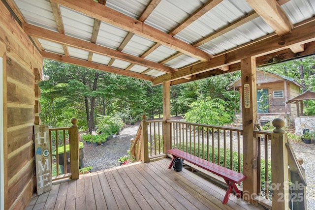 66 Ashlyn Ln, Tryon, NC 28782 - view of wooden deck