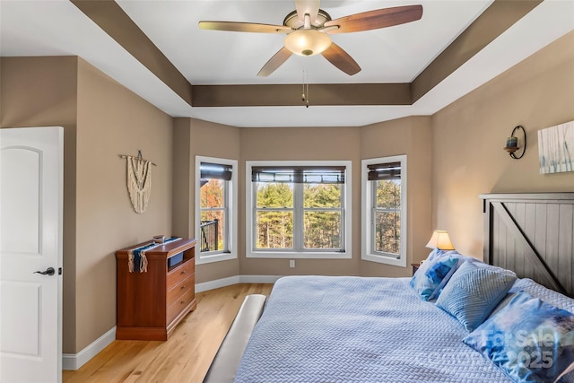 5346 Oak Crest Ln, Lenoir, NC 28645 - bedroom featuring light wood finished floors and ceiling fan