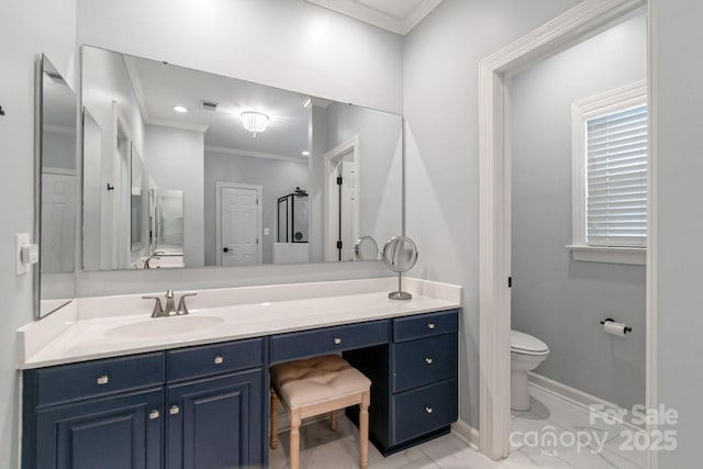 10418 Pullengreen Dr, Charlotte, NC 28277 - full bath with crown molding and vanity