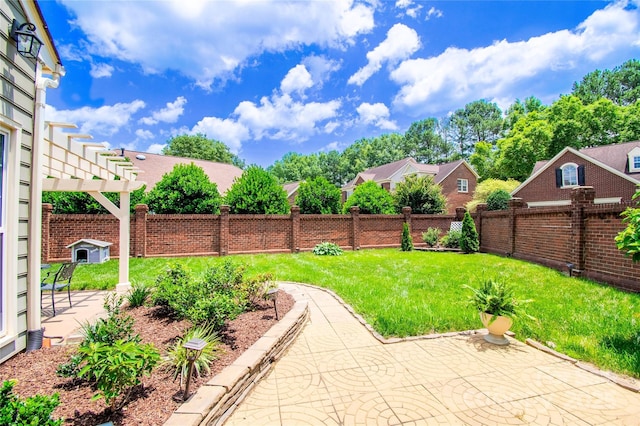 10418 Pullengreen Dr, Charlotte, NC 28277 - fenced backyard with a patio and a pergola