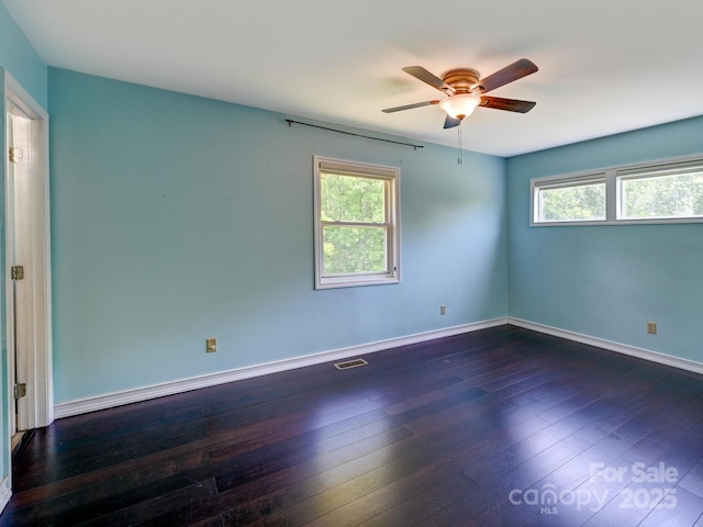 14 Spring Lake Dr, Fletcher, NC 28732 - unfurnished room featuring ceiling fan and dark wood-style floors