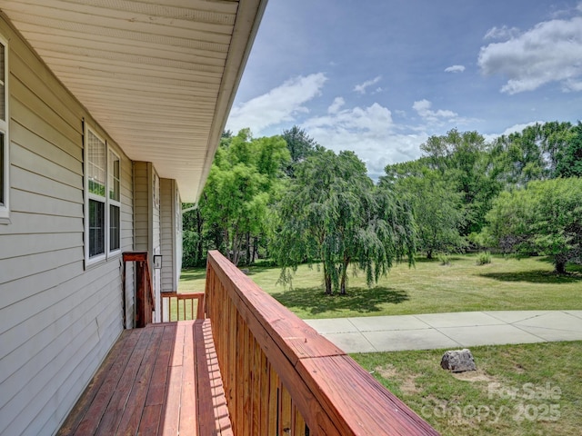 14 Spring Lake Dr, Fletcher, NC 28732 - deck with a yard and view of wooded area