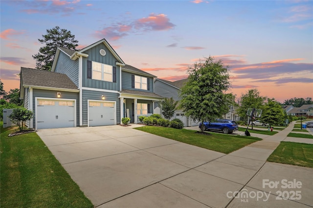 5069 Thomasville Dr, Belmont, NC 28012 - traditional-style home with board and batten siding, concrete driveway, and a lawn