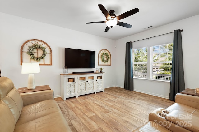 5069 Thomasville Dr, Belmont, NC 28012 - living area with light wood-style floors and a ceiling fan