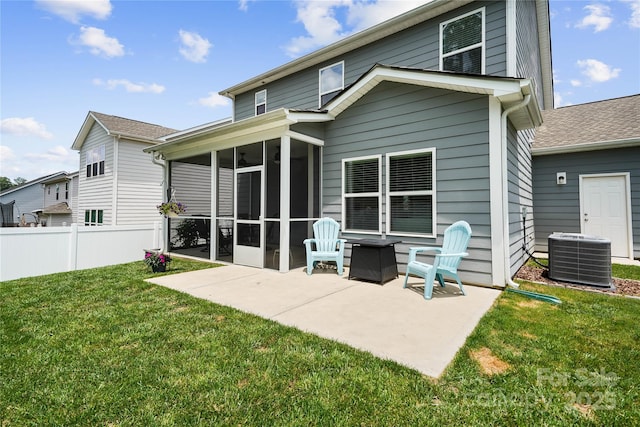 5069 Thomasville Dr, Belmont, NC 28012 - back of house with a sunroom and a patio area