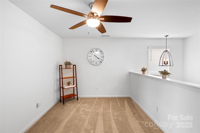 5069 Thomasville Dr, Belmont, NC 28012 - unfurnished room featuring a ceiling fan and light carpet